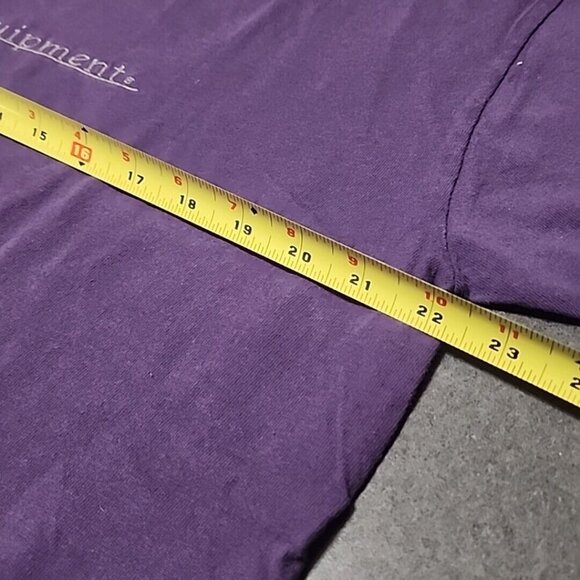 B.U.M Equipment Embroidered Spellout Purple Cotton T-shirt Vintage men's large - Picture 4 of 5